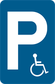 Signal E9a : Stationnement réservé aux personnes handicapées