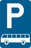 Signal E9d : Stationnement réservé aux autocars