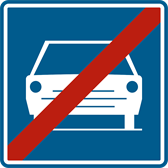 Signal F11 : Fin de route pour automobiles