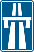 Signal F5 : Début d'autoroute