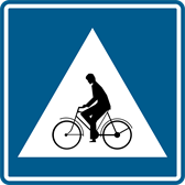 Signal F50 : Passage pour cyclistes et cyclomoteurs