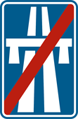 Signal F7 : Fin d'autoroute