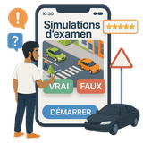 Simulations examen théorique permis de conduire - Tests officiels Belgique