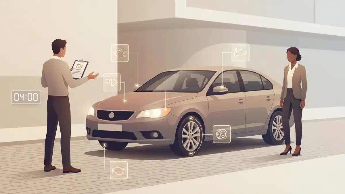 L'examinateur vérifie les documents administratifs du candidat au début de l'épreuve pratique.