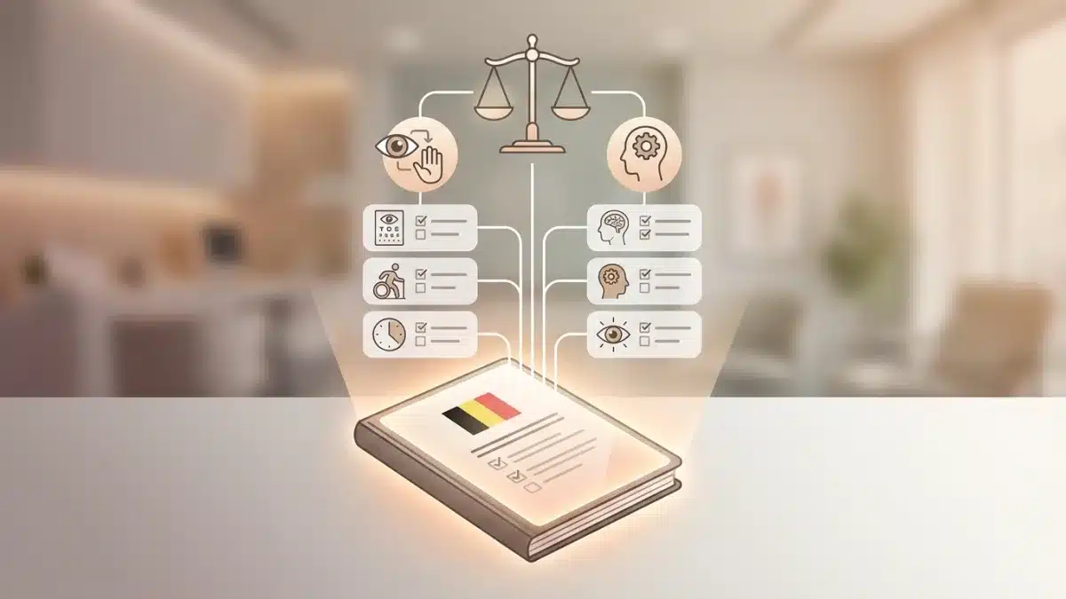 Un médecin examine le référentiel médical belge établissant les critères d'aptitude au volant.