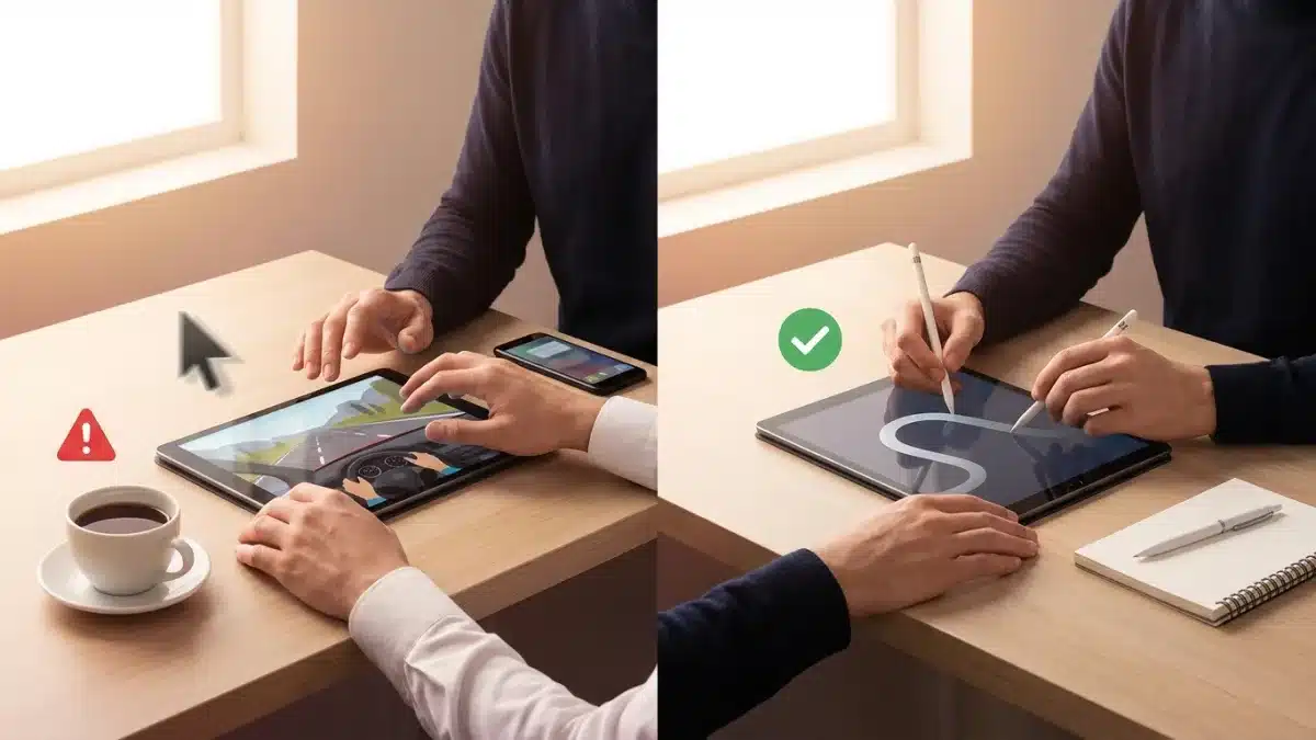 Un candidat analyse une situation dangereuse sur écran pour éviter les erreurs fréquentes au test.