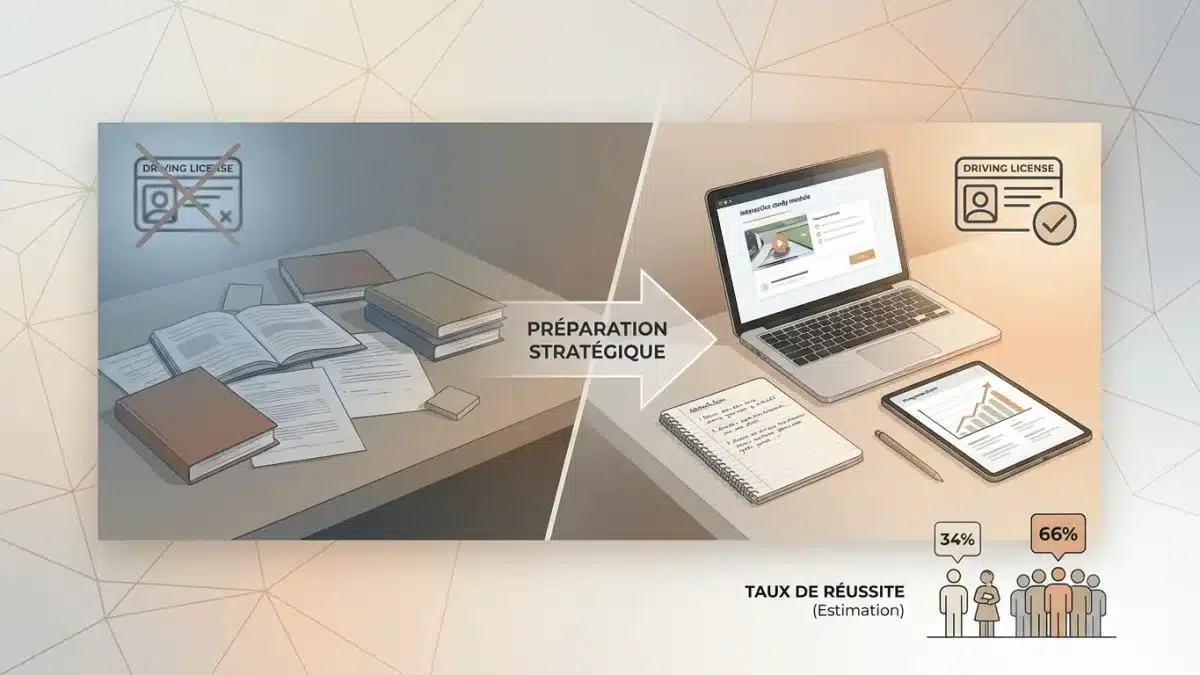 Un candidat étudie le code de la route belge pour maximiser sa préparation à l'examen théorique du permis B.