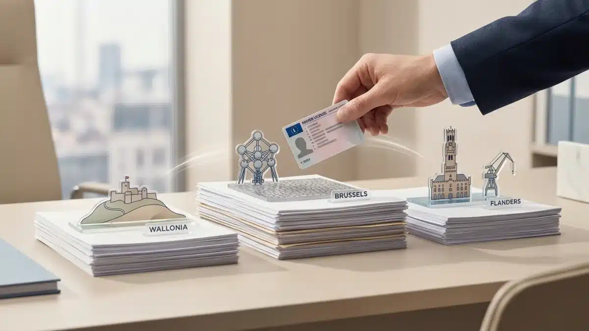 Les règles d'échange du permis de conduire varient entre la Wallonie, Bruxelles et la Flandre.