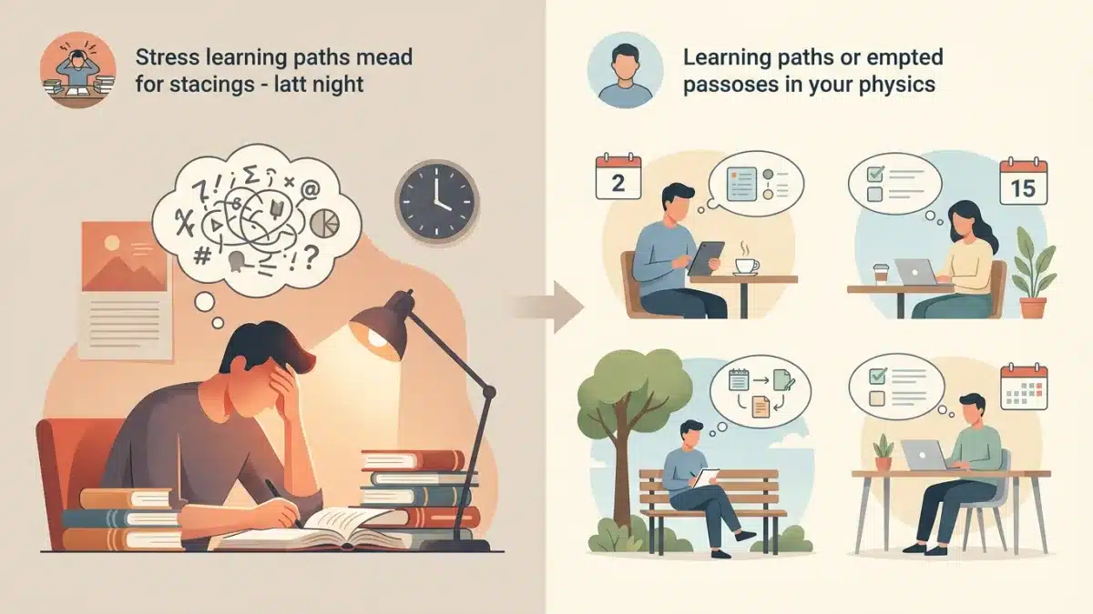 Un étudiant planifie ses révisions du code de la route sur un calendrier pour utiliser la répétition espacée.