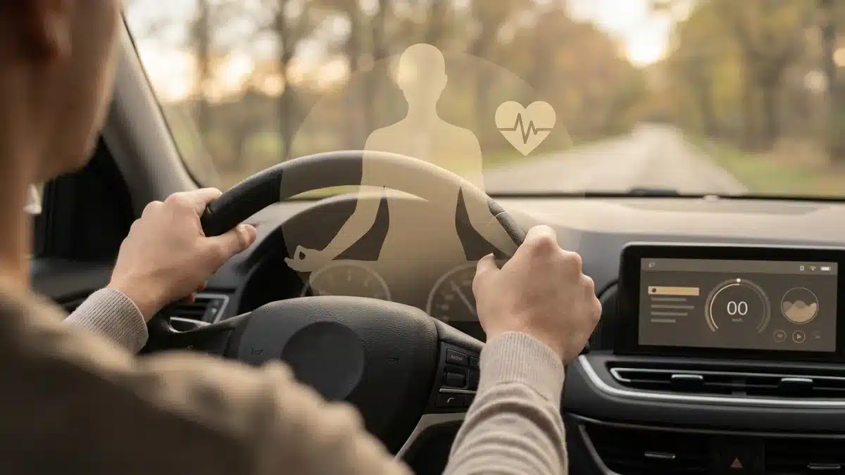 Jeune candidat au permis réalisant des étirements pour améliorer sa préparation physique avant l'épreuve.