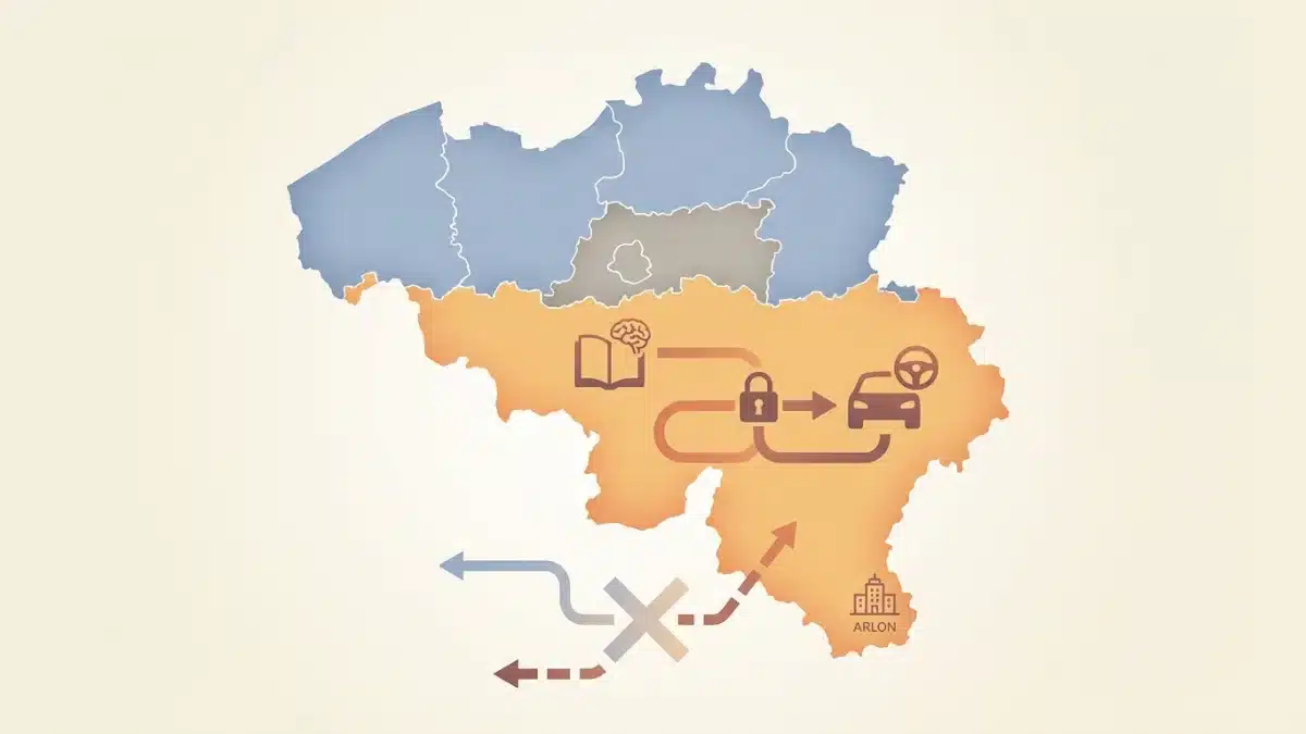 Candidat au permis réalisant sa formation théorique et pratique dans la même région wallonne depuis la réforme.