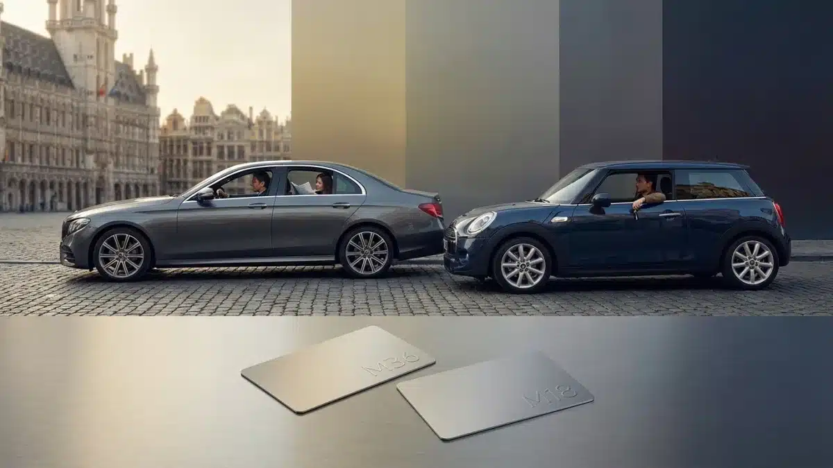 Jeune conducteur au volant avec un signe L belge, illustrant le choix entre les permis provisoires M36 et M18.