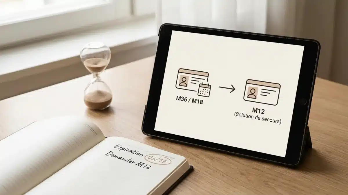 Conducteur découvrant le permis provisoire M12 comme solution après l'expiration de son M36 ou M18.