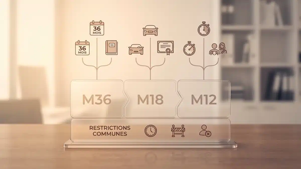 Un jeune conducteur wallon installe le signe L obligatoire sur son véhicule selon les règles du permis provisoire.