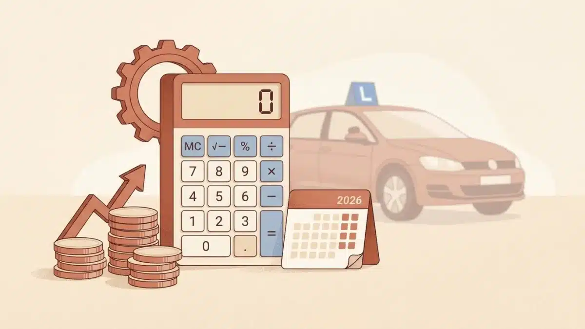 Tableau détaillé des tarifs officiels pour les examens du permis de conduire en Wallonie pour l'année 2026.