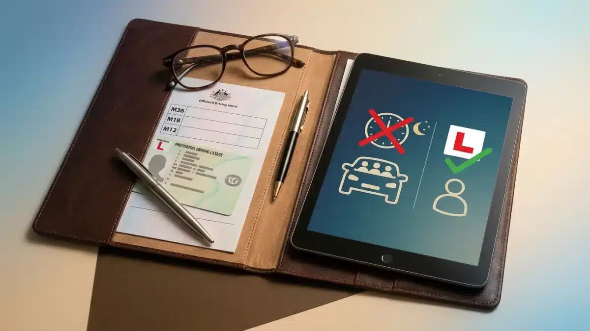 Jeune conducteur affichant le signe L sur son véhicule pour respecter les règles du permis provisoire.