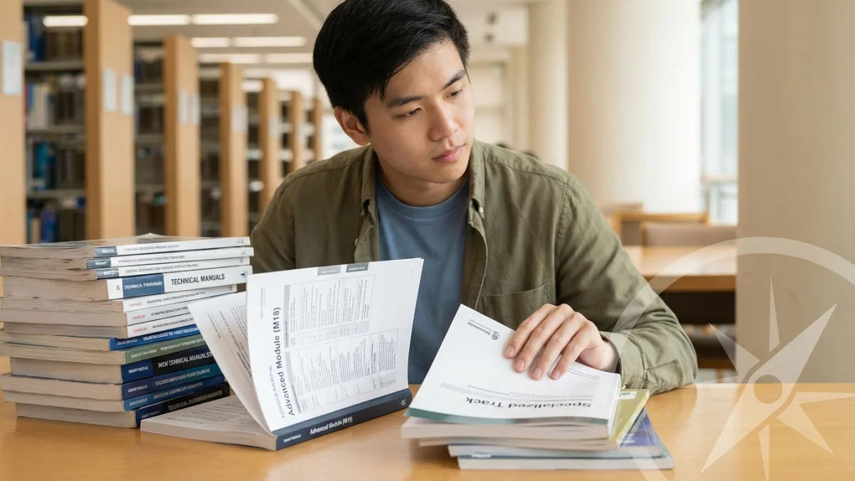 Un étudiant semble dépassé par la difficulté après avoir surestimé son niveau.