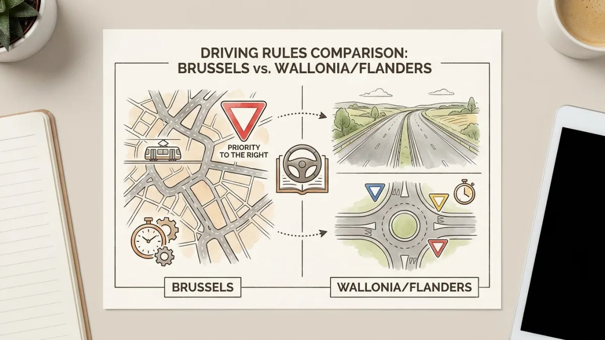Spécificités bruxelloises : ce qui change par rapport à la Wallonie et la Flandre.