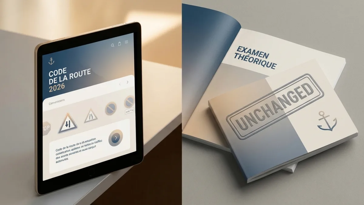 Impact sur l'examen théorique : aucun changement.
